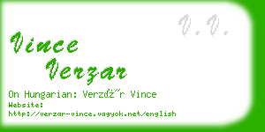 vince verzar business card